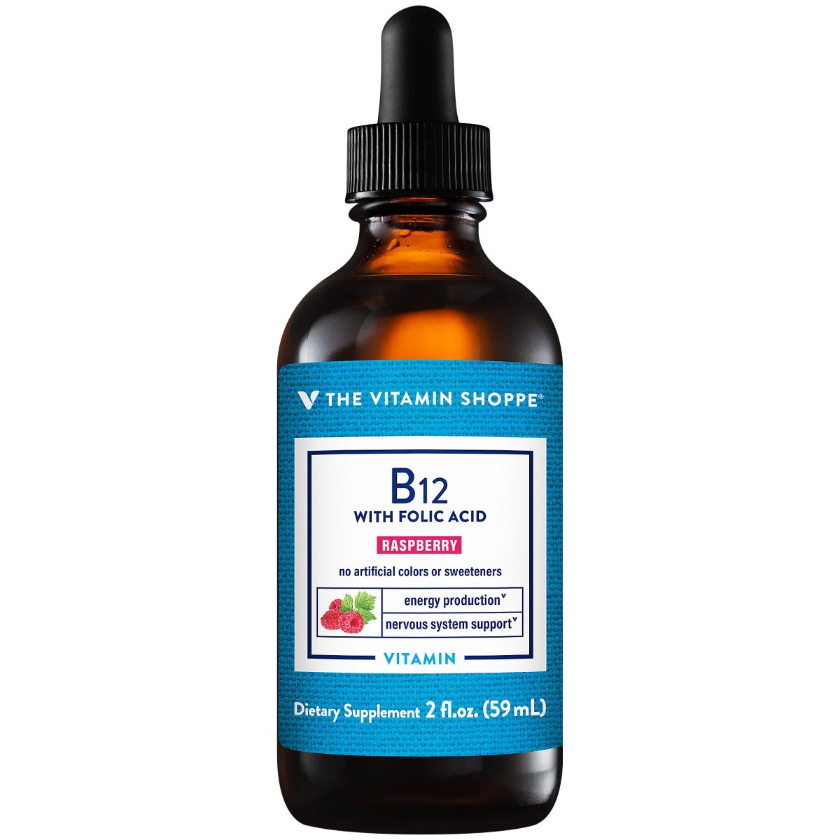 B12 with Folic acid Liquido (59 Tomas) Vitamin Shoppe