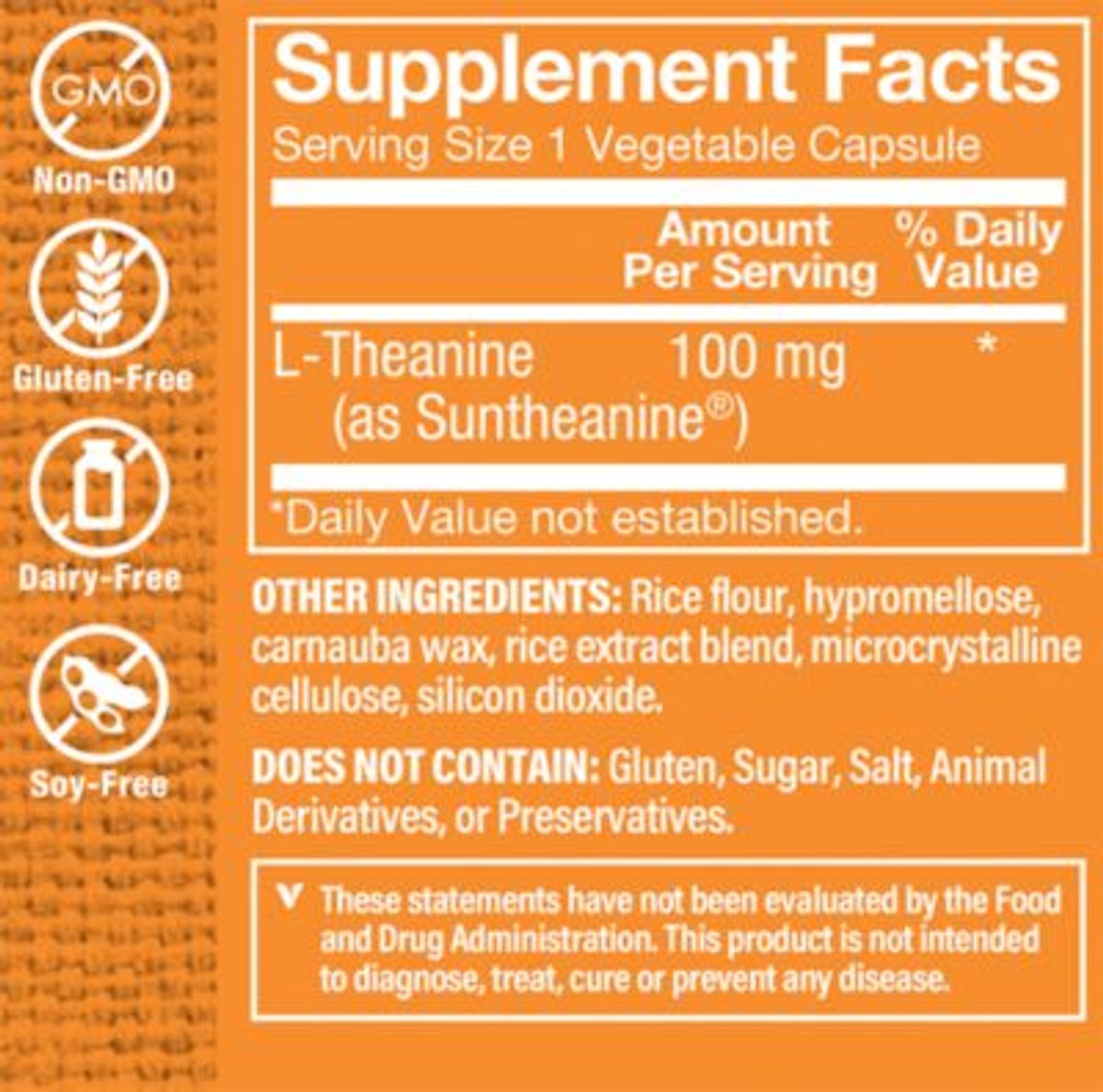 L-teanina 100 mg (60 cápsulas vegetarianas) the Vitamin Shoppe