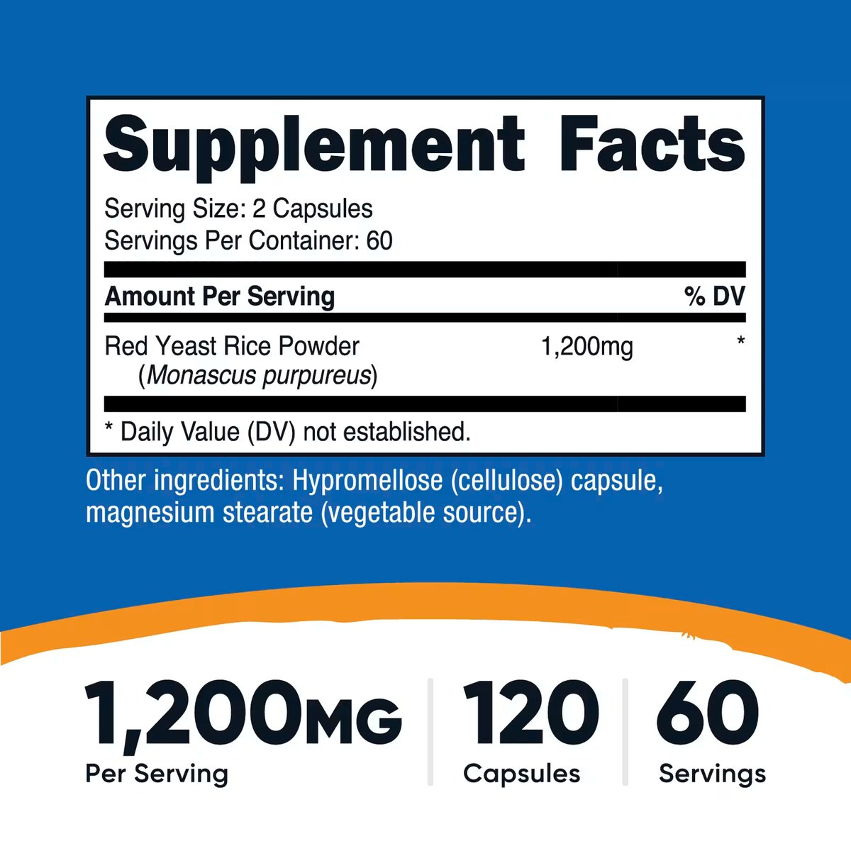 RED YEAST RICE 1200MG X 120 CAPS NUTRICOST - 2