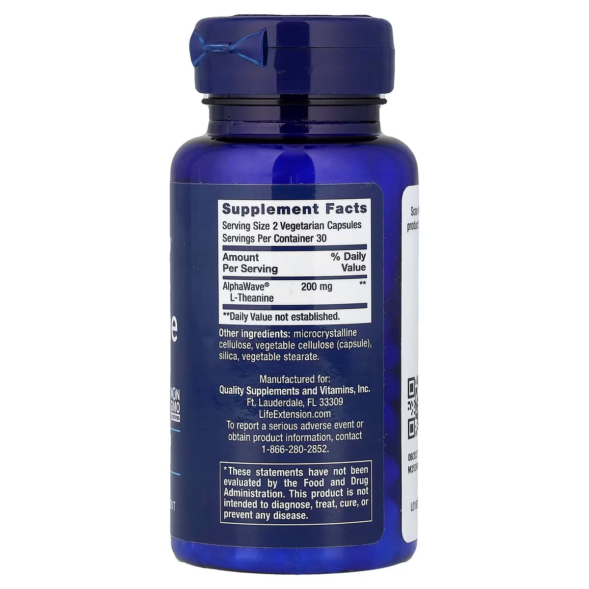 L TEANINA 200MG X 60 VEGGIE CAPS - LIFE EXTENSION - 2