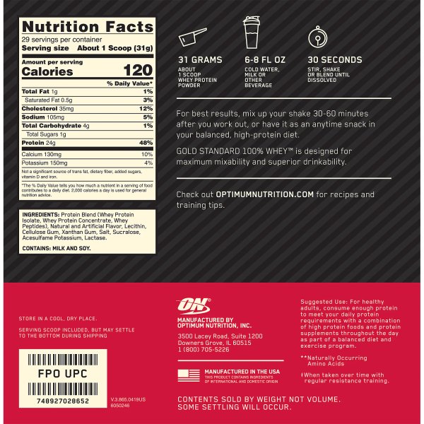 GOLD STANDARD 100% WHEY ON