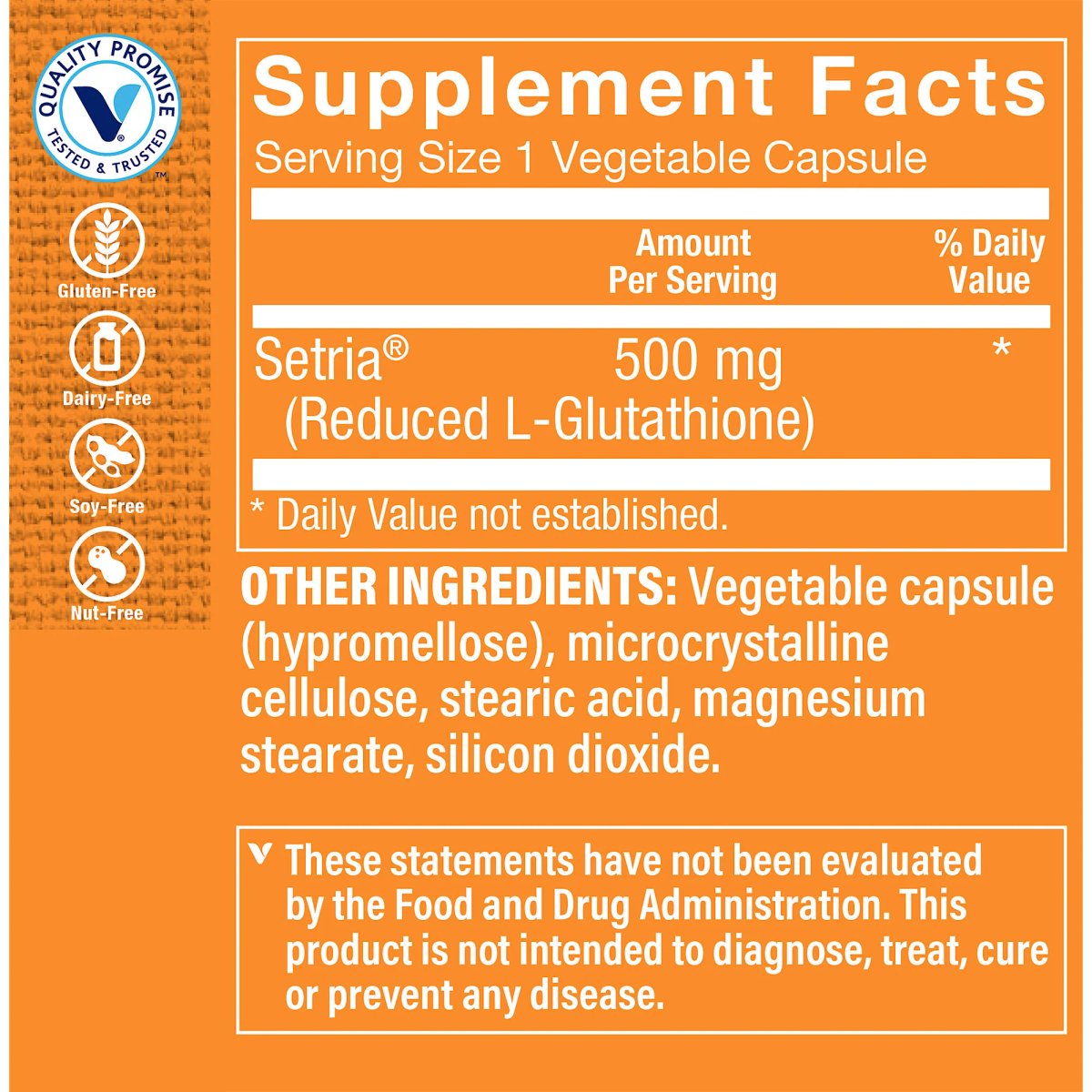 Reduced Glutathione 500 mg (60 Cápsulas) the Vitamin Shoppe