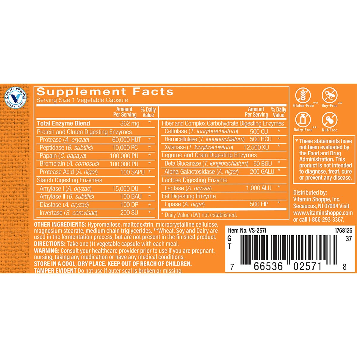 Digest Extra (30 Cápsulas) the Vitamin Shoppe