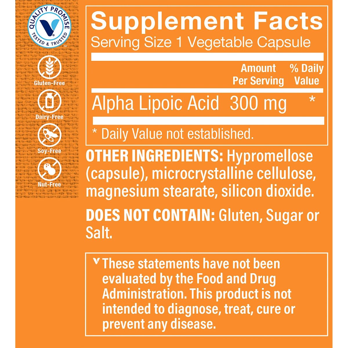 Alpha lipoic acid 300 mg (60 Capsulas) the Vitamin Shoppe