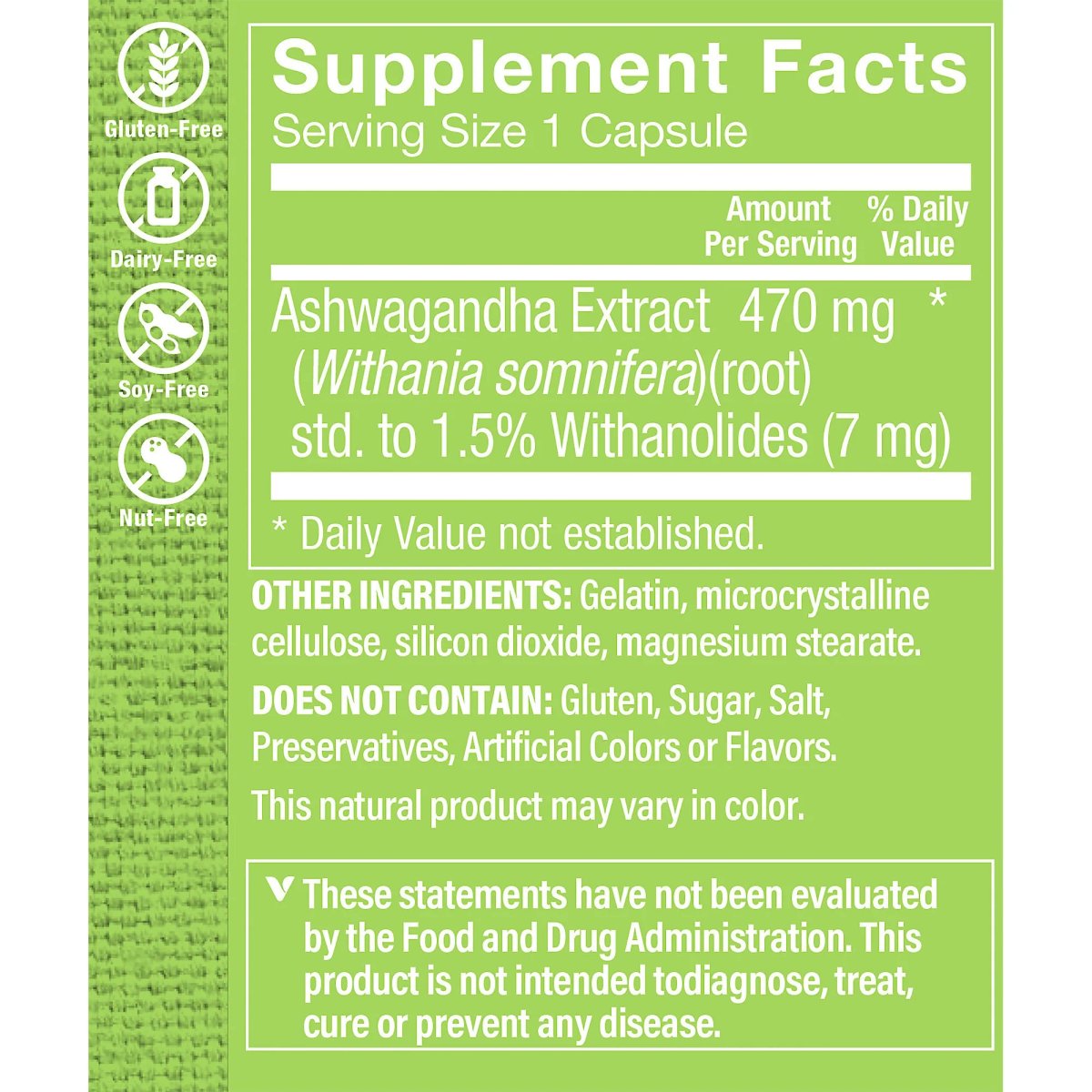 Ashwagandha Extract (60 Capsulas) Vitamin Shoppe
