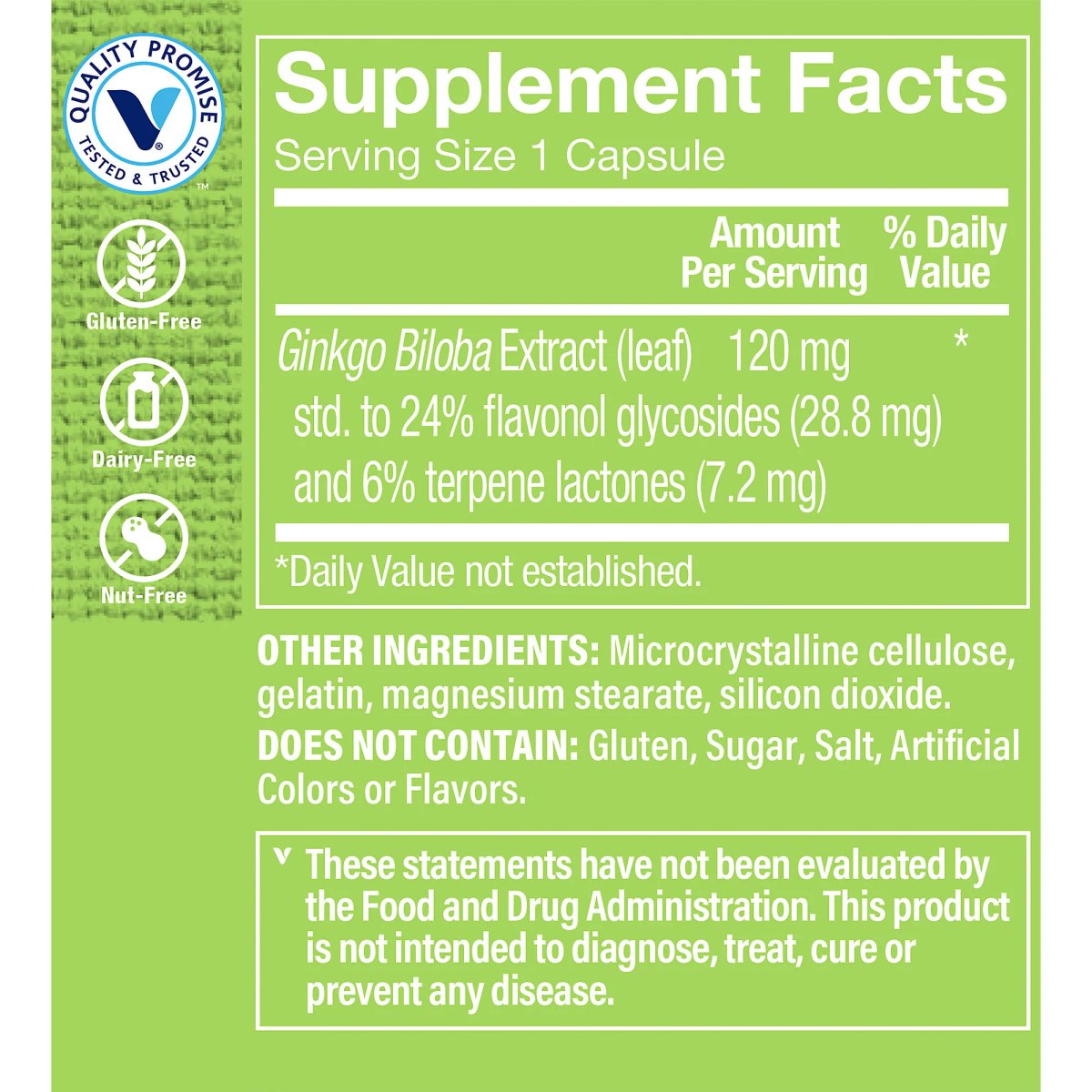 Ginkgo Biloba 120 mg (60 Cápsulas) the Vitamin Shoppe