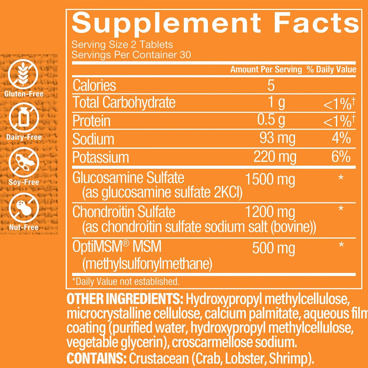 Triple Strength Glucosamine Chondroitin MSM (60 Tabletas) the Vitamin Shoppe