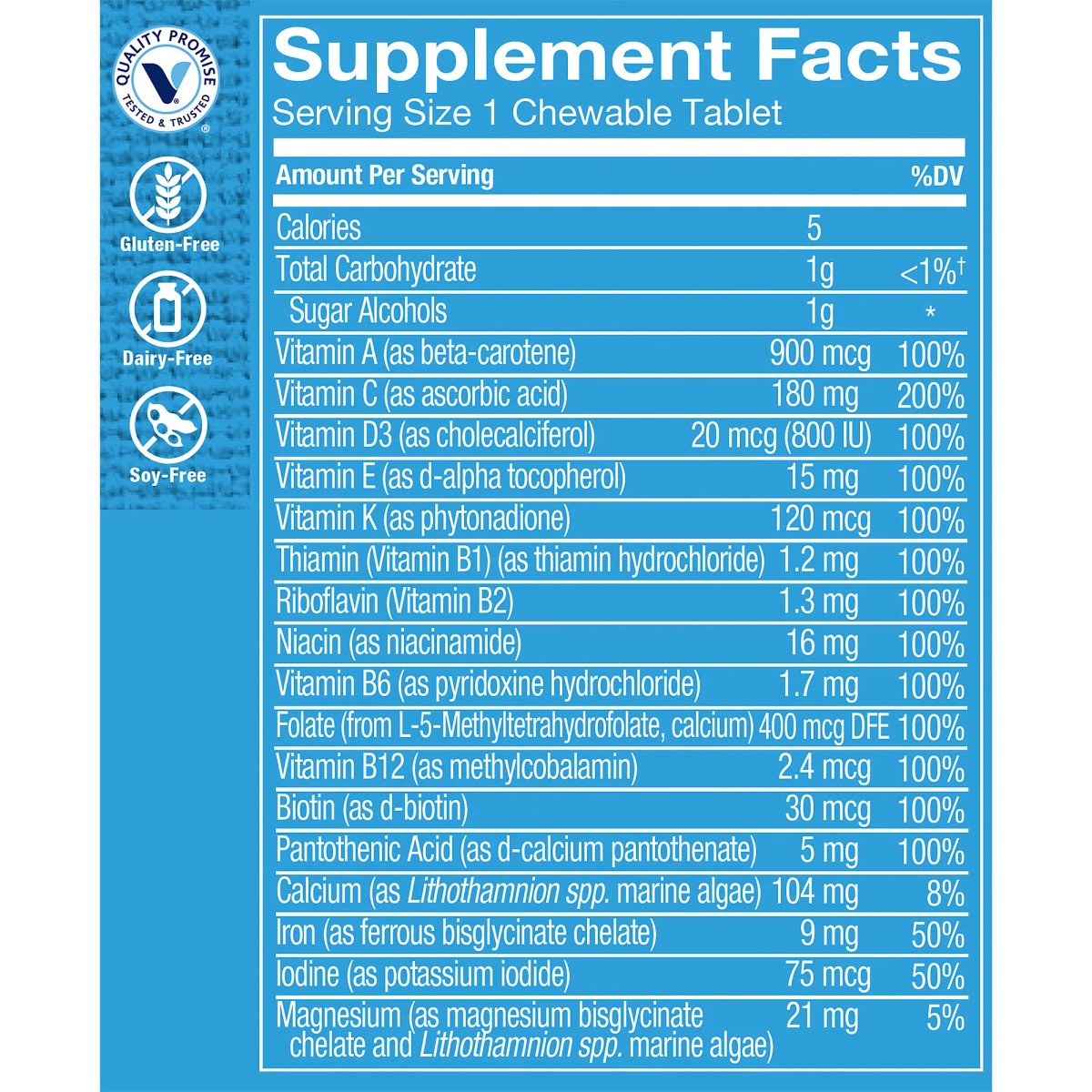 Multivitamínico Bariátrico Masticable - Bayas Tropicales (60 tabletas masticables)  Vitamin Shoppe