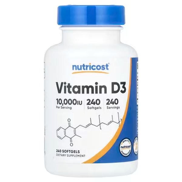 VITAMINA D3 10.000UI X 240 SOFTGELS - NUTRICOST