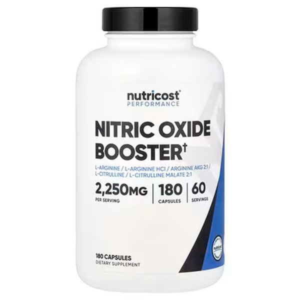 NITRIC OXIDE BOOSTER 2250 MGX 180 CAPS - NUTRICOST