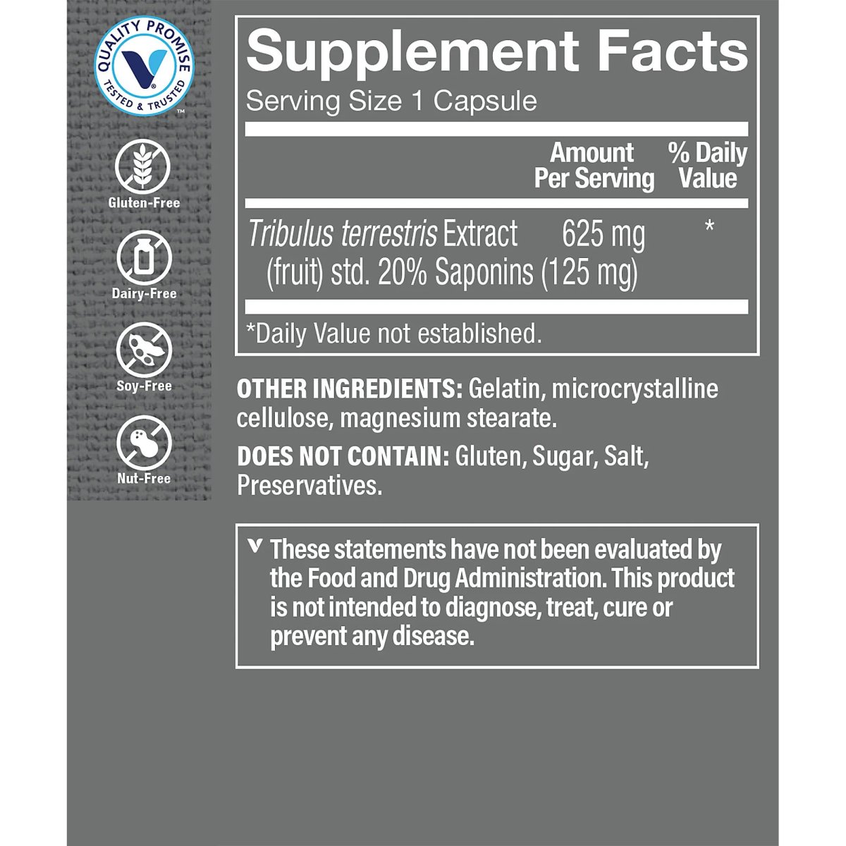 Tribulus Terrestris 625mg (300 Capsulas) the Vitamin Shoppe