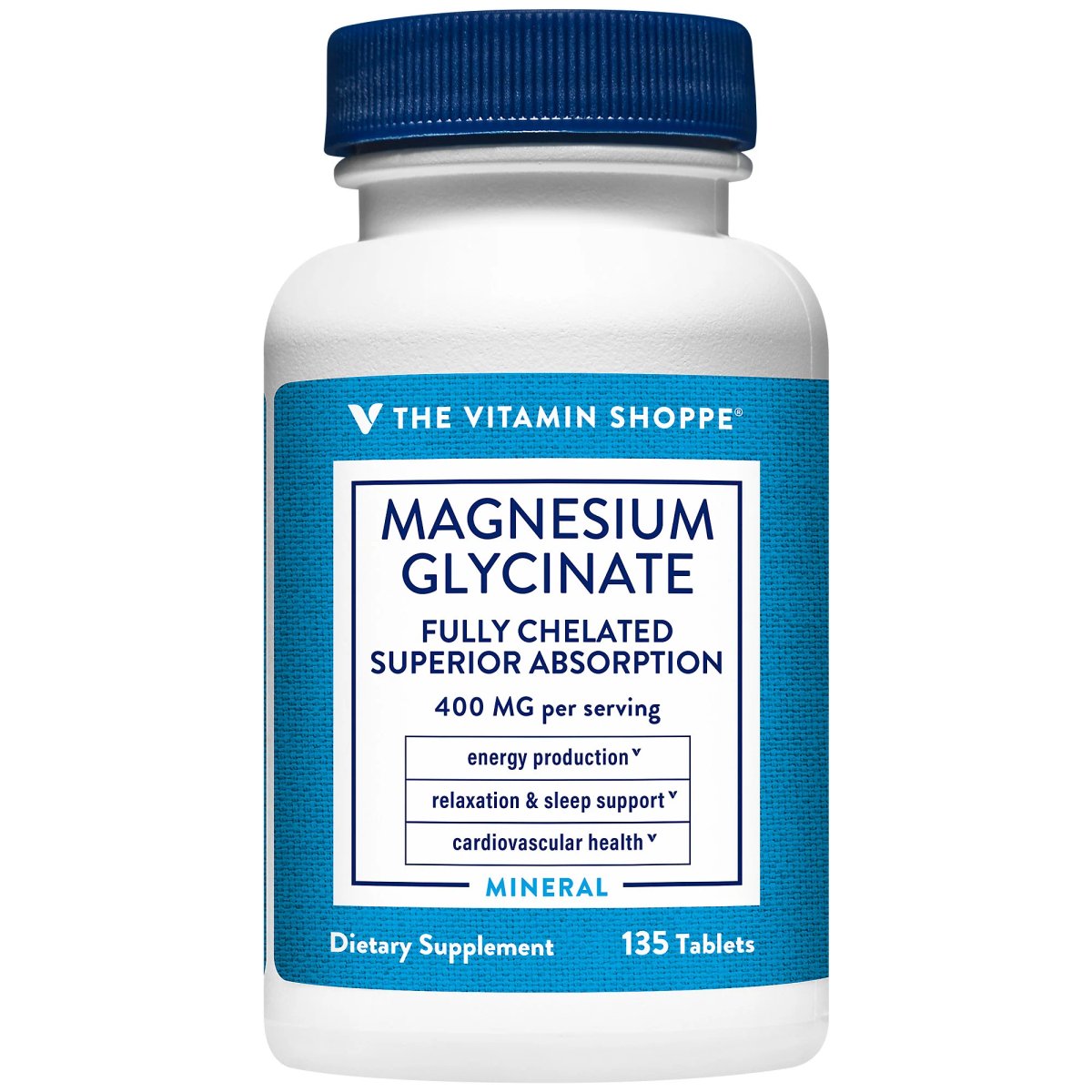 Glicinato de Magnesio (135 Tabletas)Vitamin Shoppe