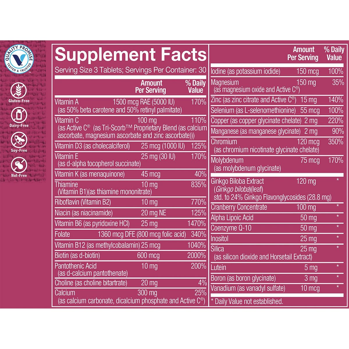 Ultimate Woman 50+ (90 Tabletas) Vitamin Shoppe