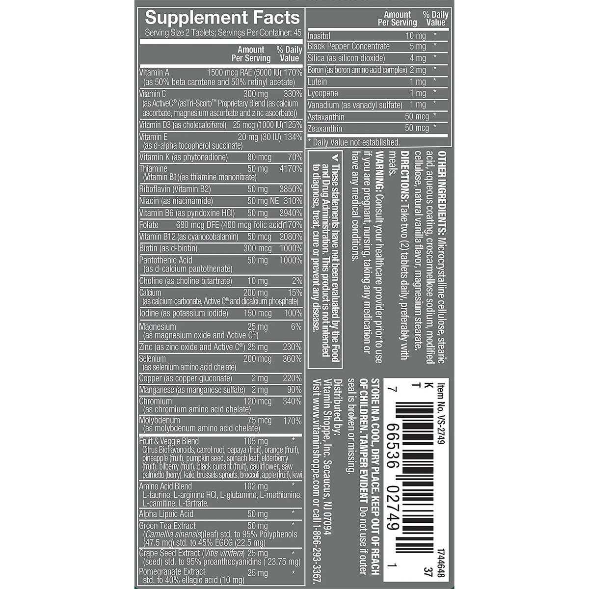 Ultimate Man (90 Tabletas)Vitamin Shoppe