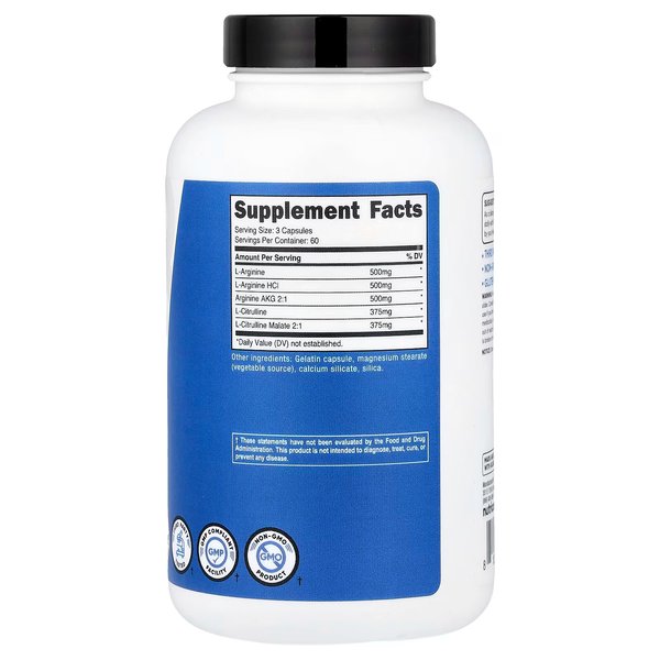 NITRIC OXIDE BOOSTER 2250 MGX 180 CAPS - NUTRICOST