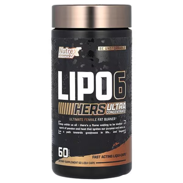 Lipo 6 Black Hers Nutrex Research | Quemador de Grasa para Mujeres | 60 Cápsulas
