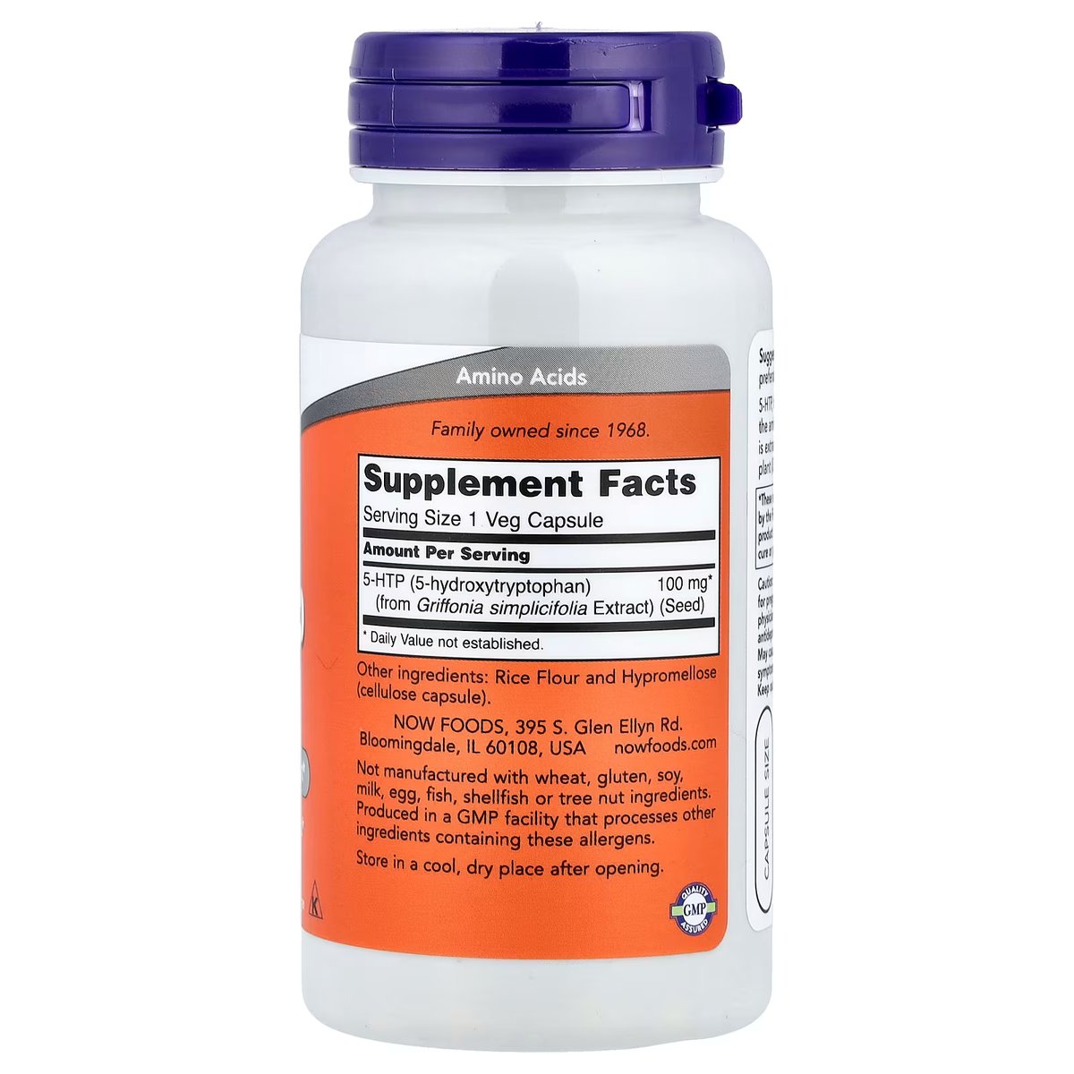 5 HTP 100MG X 60 VEGGIE CAPS - NOW - 2