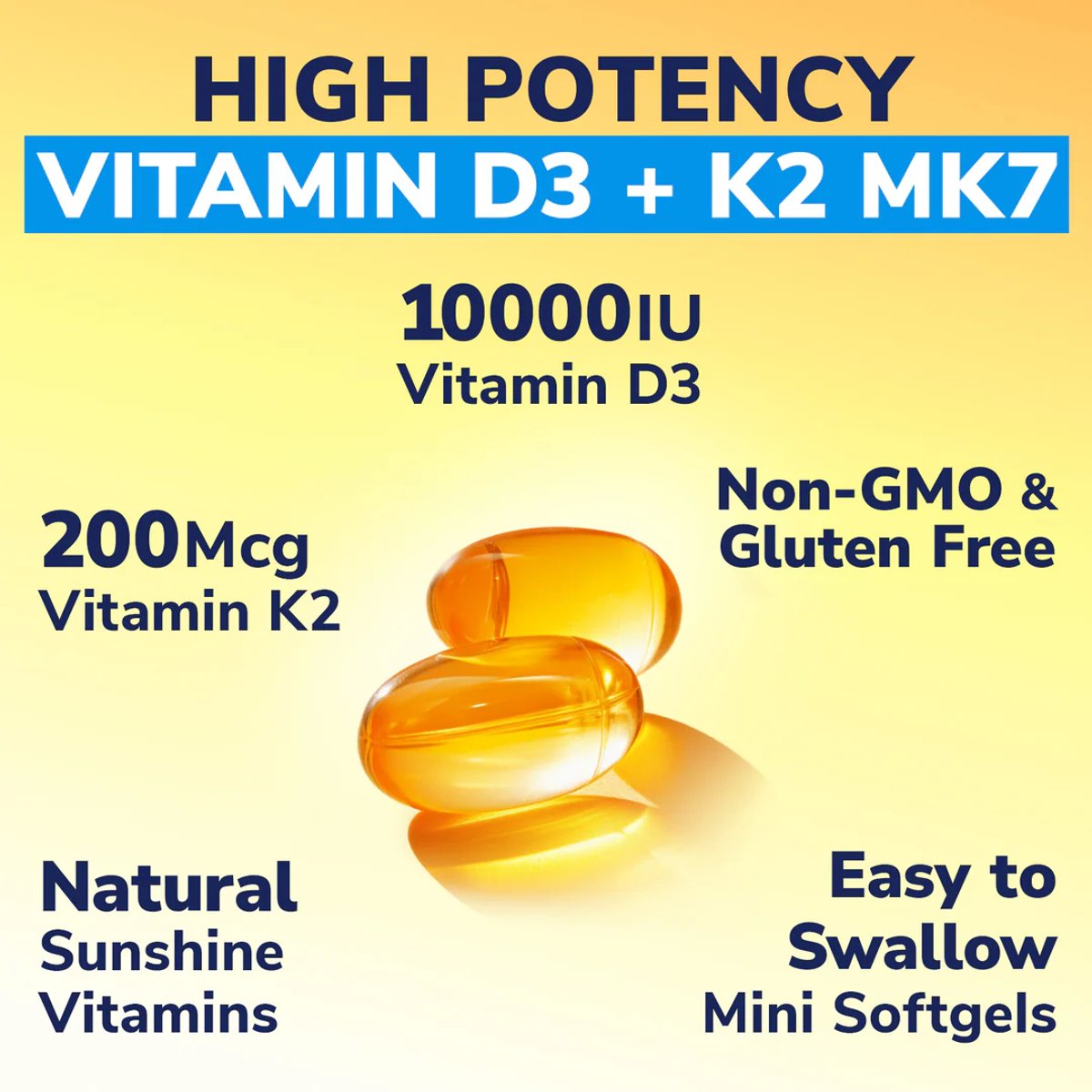 VITAMINA D3 & K2 10.000UI X 90 SOFTGELS - VITALIBRE - 3