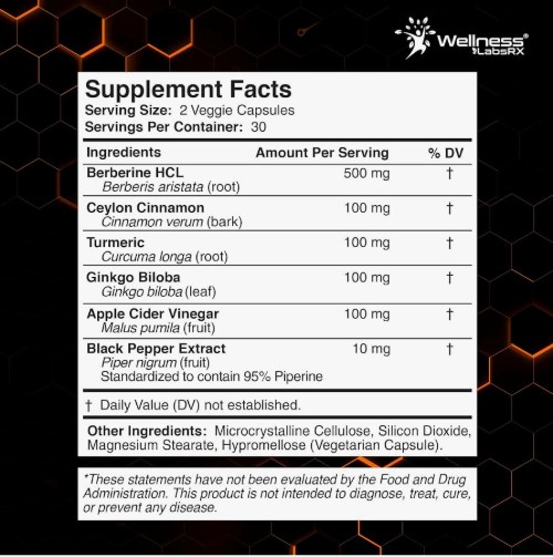 Berberina 1000 mg Wellness LabSRX - 60 cápsulas vegetales - 2