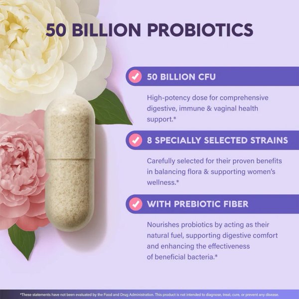 PROBIOTICS FOR WOMEN 50 BILLION X 30 CAPS - NUTRA HARMONY