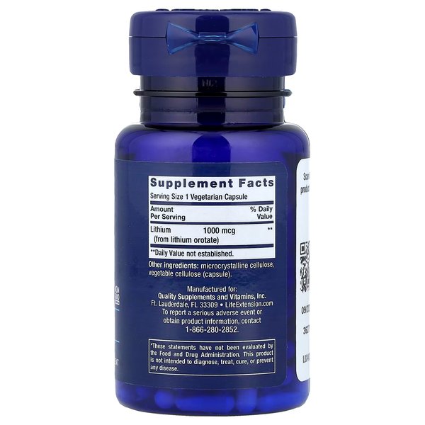 LITIO 1,000 MCG X 100 CAPSULAS - LIFE EXTENSION