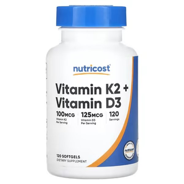 VITAMINA D3 & K2 5.000UI X 120 SOFTGELS - NUTRICOST