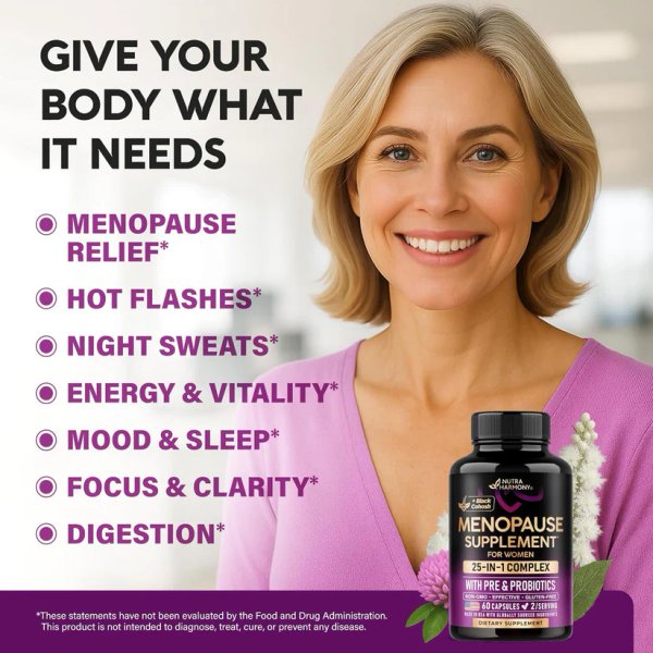 MENOPAUSE SUPLEMENT X 60 CAPS - NUTRA HARMONY