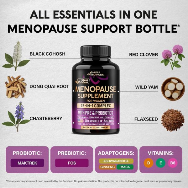 MENOPAUSE SUPLEMENT X 60 CAPS - NUTRA HARMONY