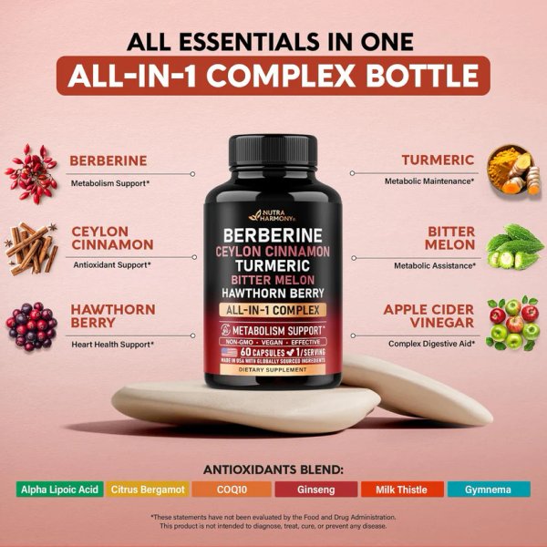 BERBERINA COMPLEX X 60 CAPS - NUTRA HARMONY
