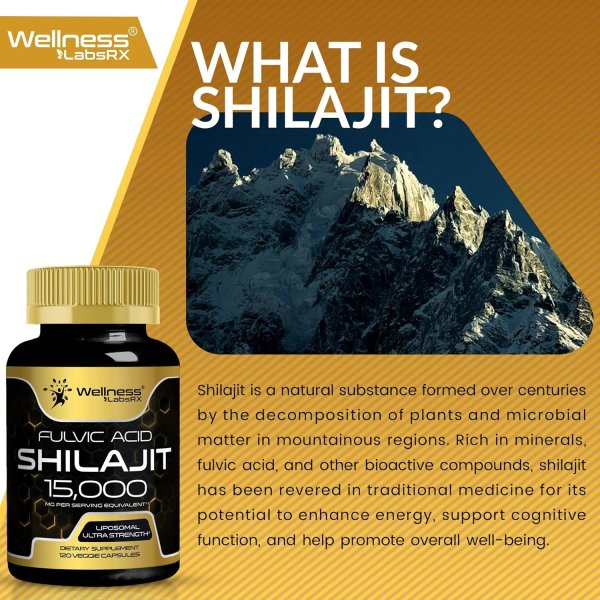 SHILAJIT LIPOSOMAL + Fulvic Acid 15,000 mg - Wellness Labs RX