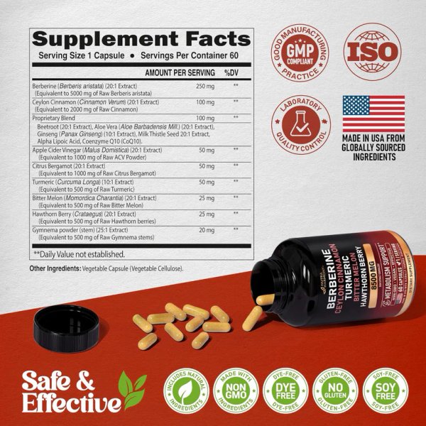 BERBERINA COMPLEX X 60 CAPS - NUTRA HARMONY