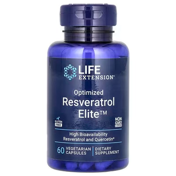 RESVERATROL ELITE X 60 VEGGIE CAPS - LIFE EXTENSION