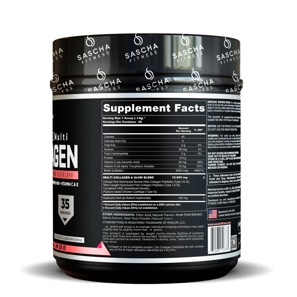 HYDROLYZED COLLAGEN SASCHA FITNESS