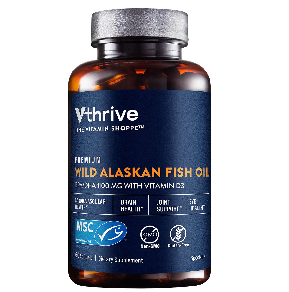 Omega 3 Silvestre Premium de Alaska 1100 mg (60 cápsulas blandas) the Vitamin Shoppe