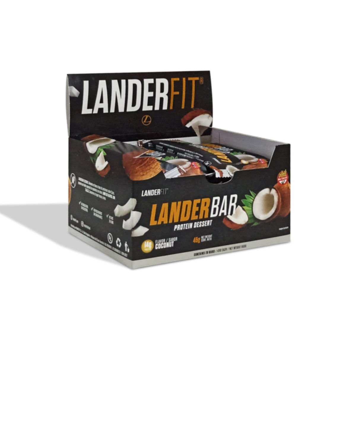 Barritas  Protein Dessert COCO Landerfit – Caja x 20 unidades