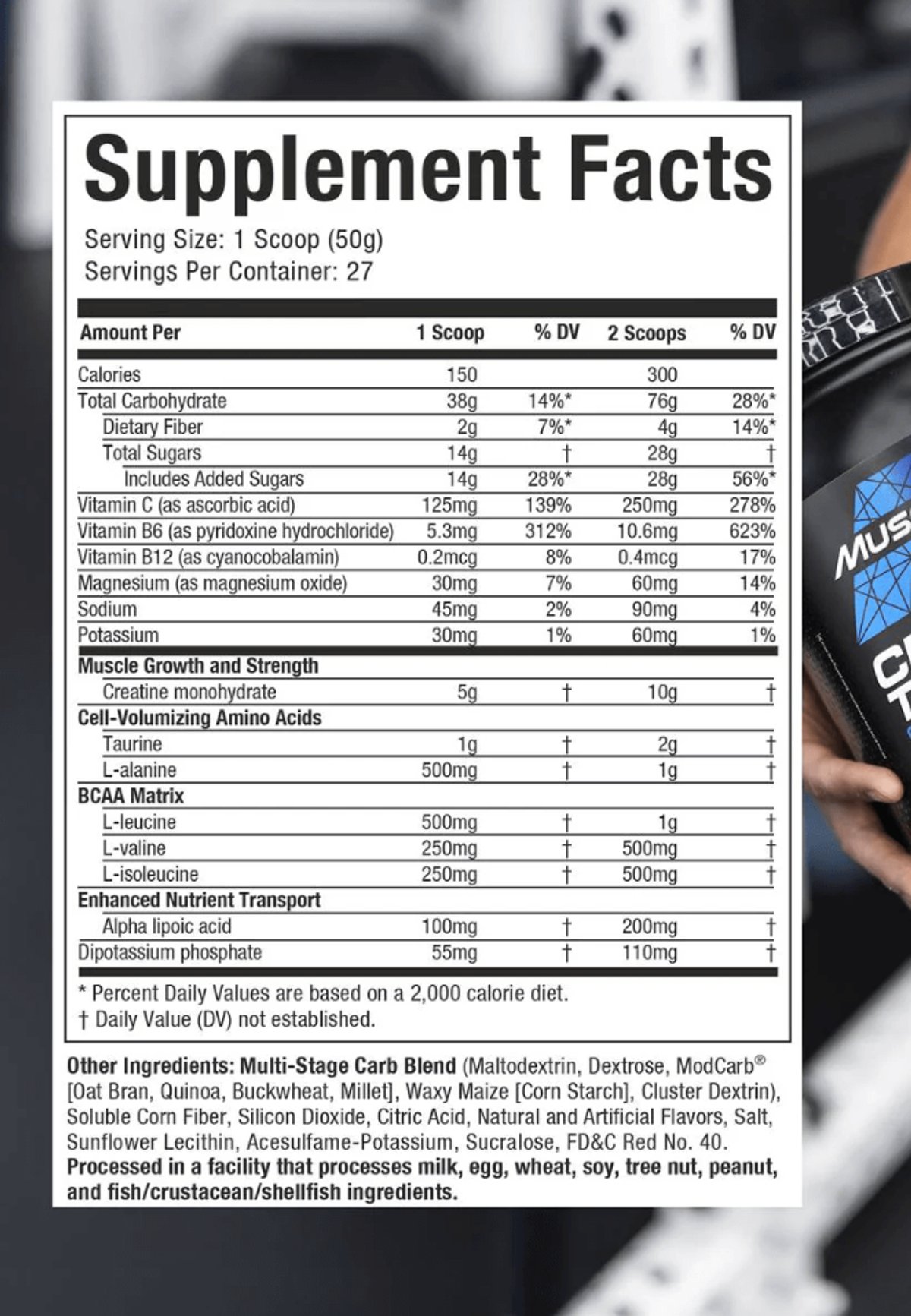 CREATINA CELL TECH 3LBS MUSCLETECH 27 SERVICIOS