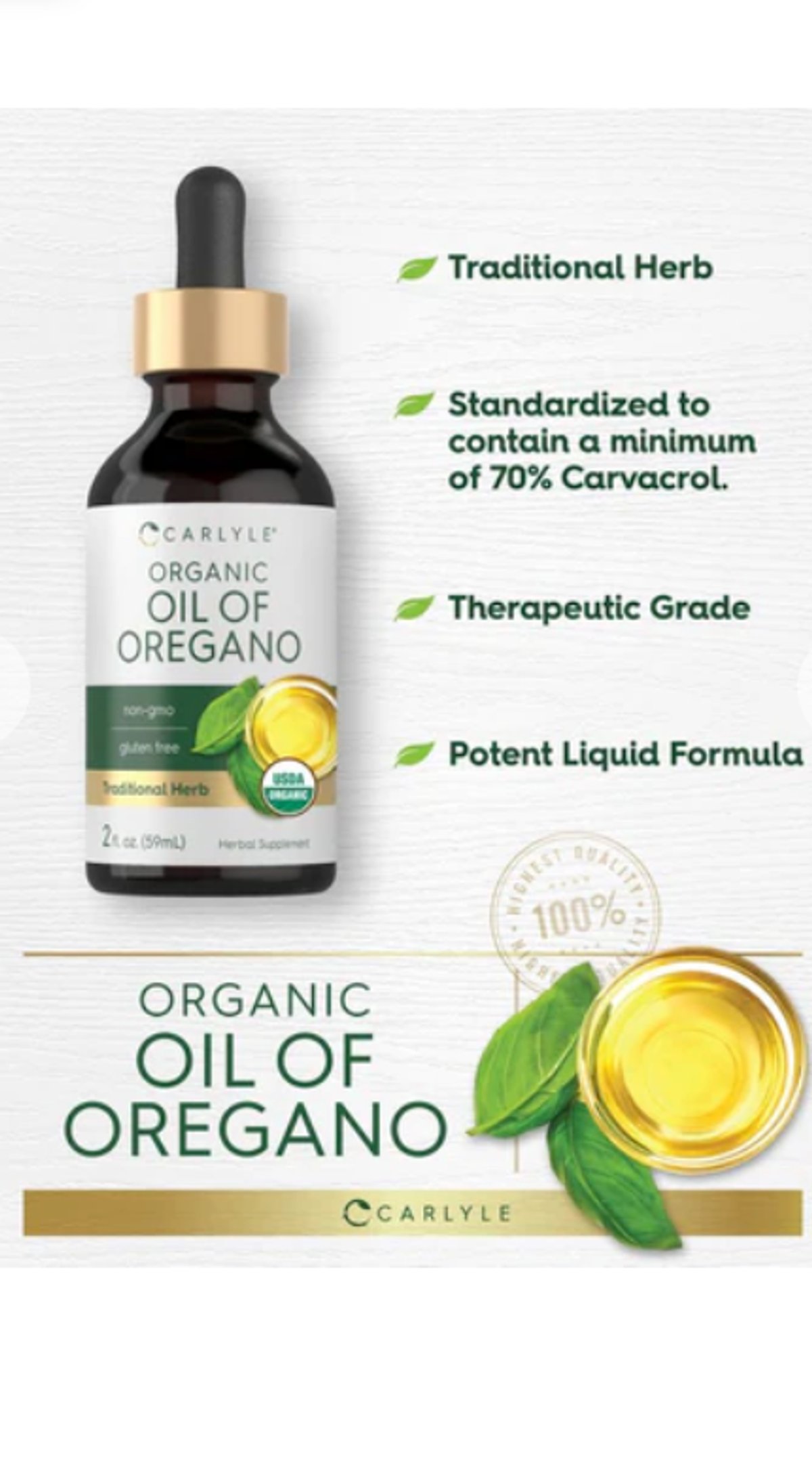 ACEITE DE OREGANO EN GOTAS 59ML - CARLYLE - 3