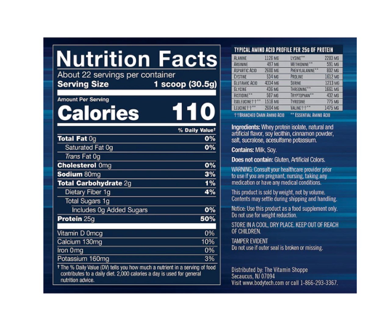 BODYTECH ISOLATE WHEY PROTEIN SIN SABOR 22 SERV - 2