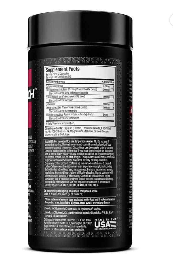  HYDROXICUT HARDCORE 100 CAPS - MUSCLETECH