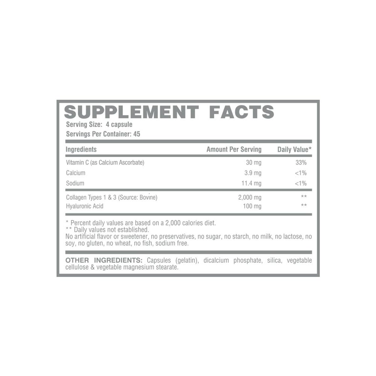 HYDROLYZED COLLAGEN CÁPSULAS LANDERFIT