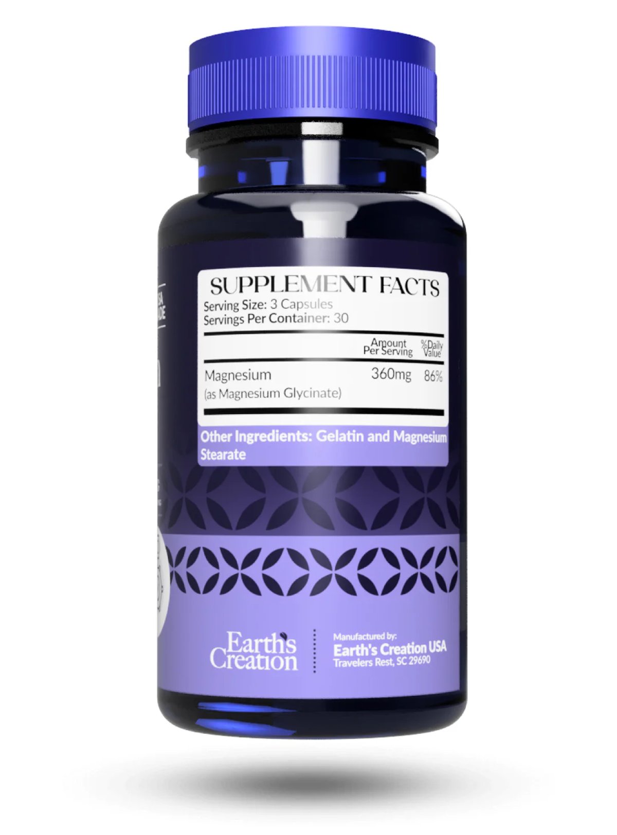 MAGNESIUM GLYCINATE EARTH´S CREATION 90CAPS 360MG