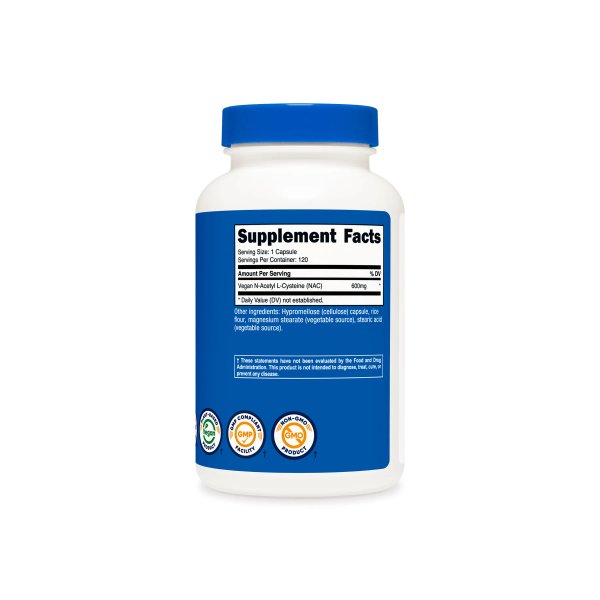 NAC 600MG X 120 CAPS - NUTRICOST