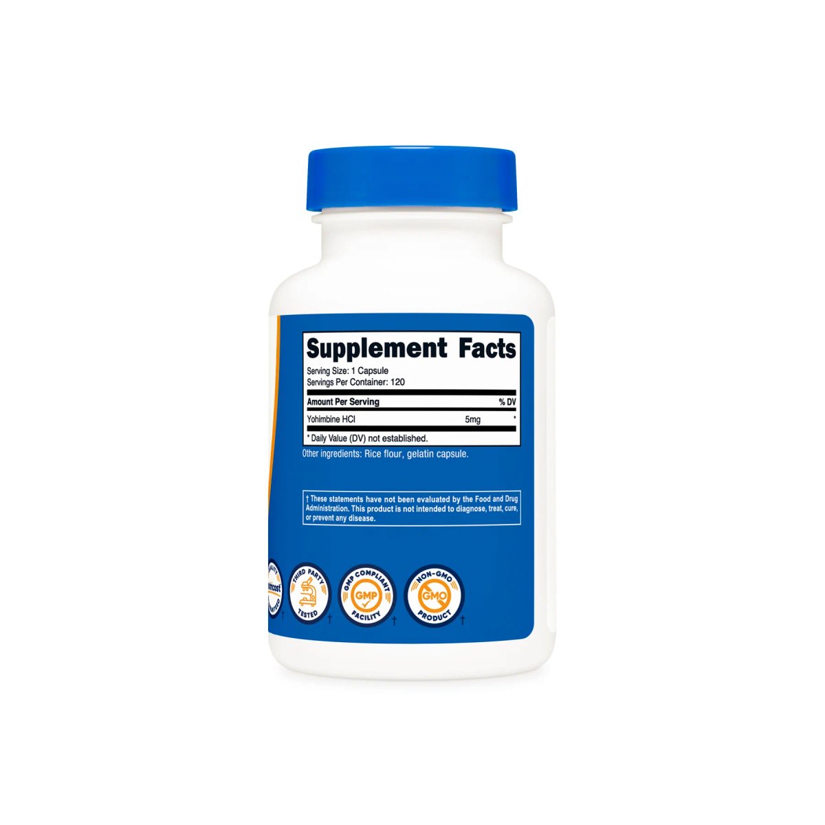 YOHIMBINE HCI 5MG X 120 CAPS - NUTRICOST - 2