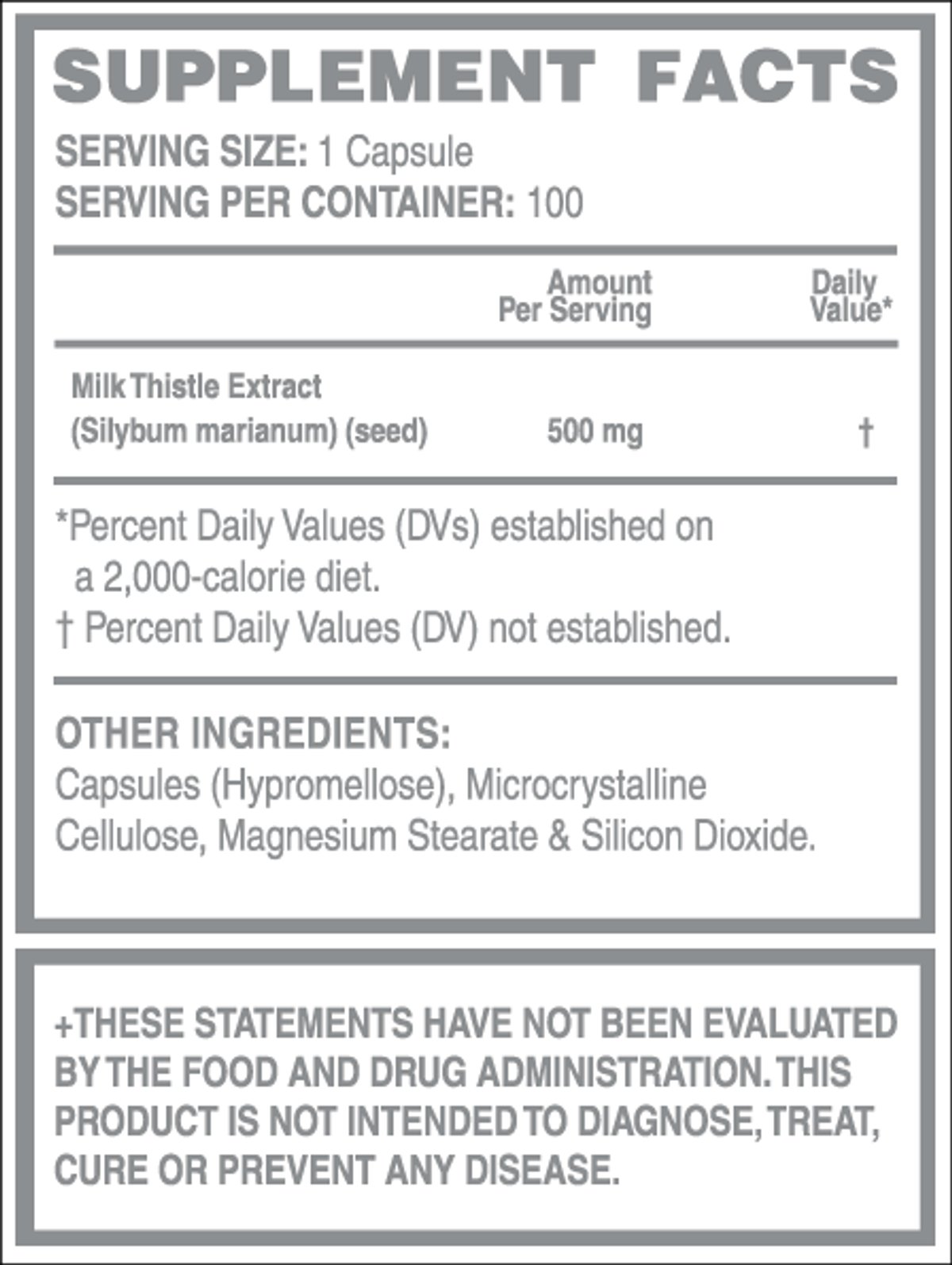 Milk Thistle 500 MG Landerfit