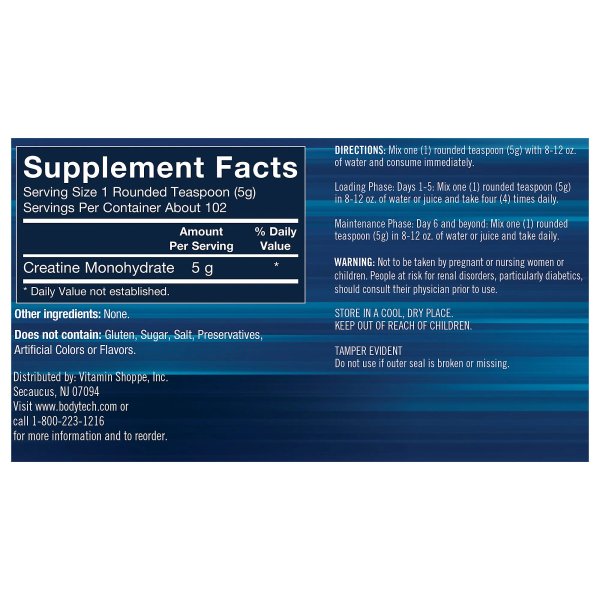 BODYTECH 100% Creatina Monohydrate  510G (102 Tomas)