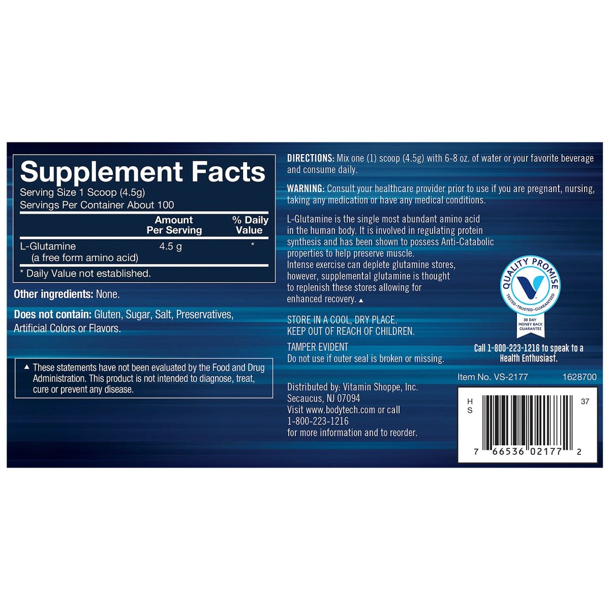 Glutamina Powder (100 Tomas) BodyTech