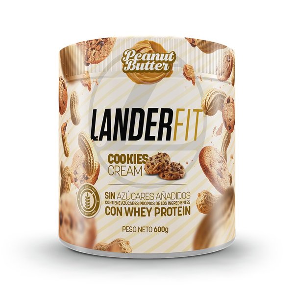 MANTEQUILLA DE MANÍ + WHEY PROTEIN LANDERFIT (600G)