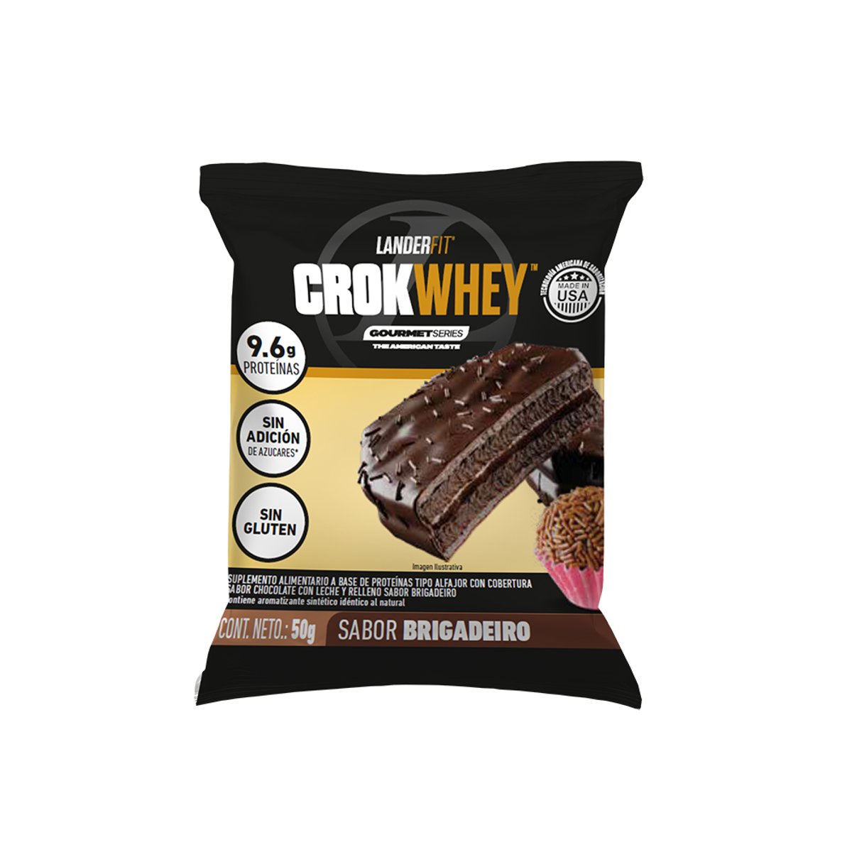 CrokWhey LanderFit Brigadeiro – Caja x 10 unidades