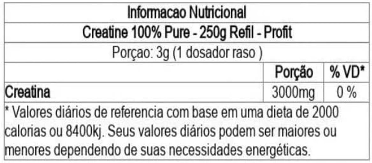 CREATINA PROFIT BR 250G