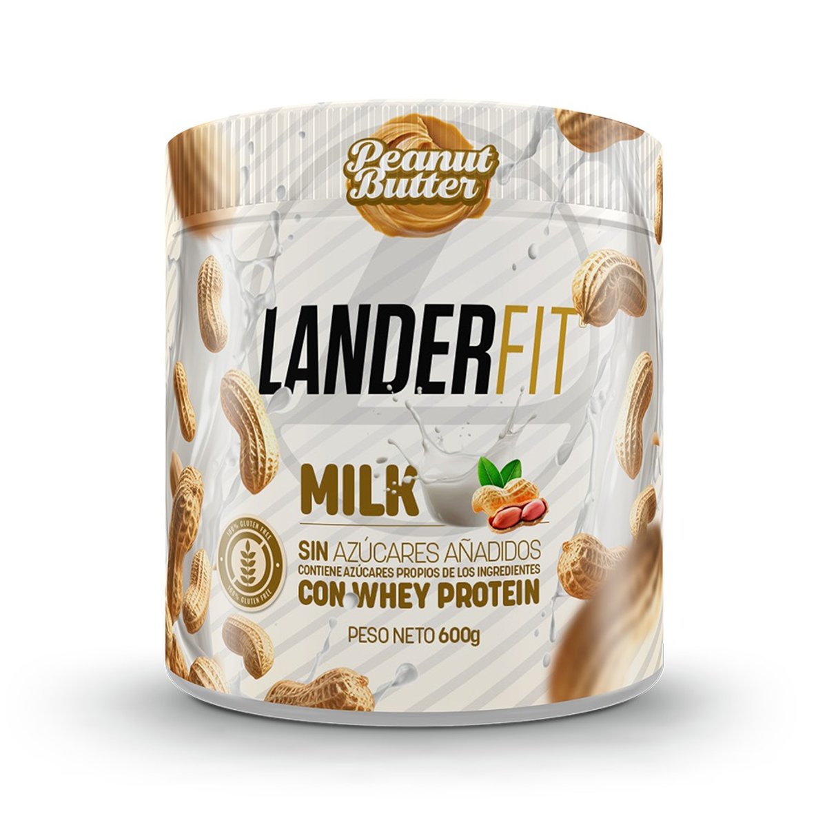 MANTEQUILLA DE MANÍ + WHEY PROTEIN LANDERFIT (600G) - 3
